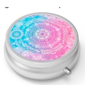 Pill Box Colorful Mandala Patterned NIP
